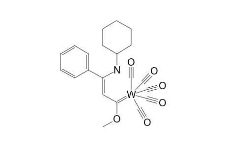 Pentacarbonyl-{1-[N-cyclohexylamino]-1-phenyl-3-methoxyprop-1-enylidene}-tungsten