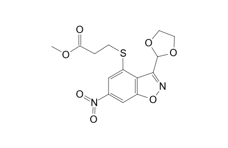 3-[[3-(1,3-dioxolan-2-yl)-6-nitro-1,2-benzoxazol-4-yl]thio]propanoic acid methyl ester