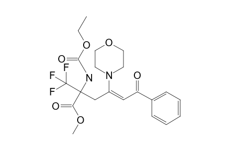 Methyl 2-[(ethoxycarbonyl)amino]-6-oxo-6-phenyl-4-(morpholin-4-yl)-2-(trifluoromethyl)hex-4-enoate