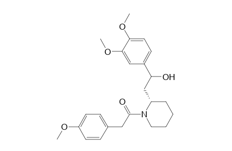 (2S)-2-[(2RS)-2-(3,4-Dimethoxyphenyl)-2-hydroxyethyl]-N-[(4-methoxyphenyl)acetyl]piperidine