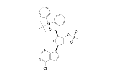 4-CHLORO-7-[2-DEOXY-5-O-[(1,1-DIMETHYLETHYL]-DIPHENYLSILYL]-3-O-(METHYLSULFONYL)-BETA-D-ERYTHRO-PENTOFURANOSYL]-7H-PYRROLO-[2,3-D]-PYRIMIDINE