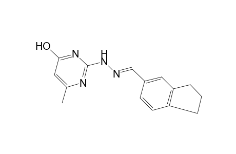 5-indancarboxaldehyde, (4-hydroxy-6-methyl-2-pyrimidinyl)hydrazone