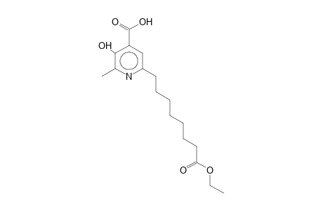 4-Hydroxy-4-carboxy-2-methyl-6(7'-ethoxycarbonylheptyl)pyridine