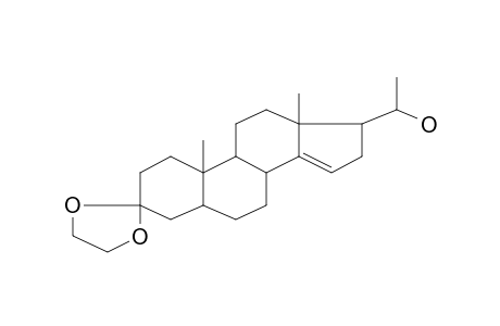 Pregn-14-en-3-one, 20-hydroxy-, ethylene acetal