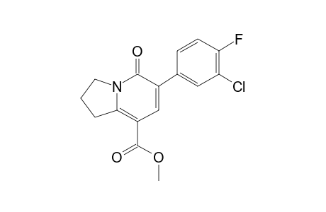 Methyl 6-(3-chloro-4-fluorophenyl)-5-oxo-1,2,3,5-tetrahydroindolizine-8-carboxylate