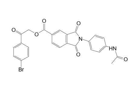 1H-isoindole-5-carboxylic acid, 2-[4-(acetylamino)phenyl]-2,3-dihydro-1,3-dioxo-, 2-(4-bromophenyl)-2-oxoethyl ester