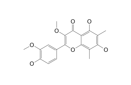 3,3'-DIMETHOXY-6,8-DI-C-METHYL-4',5,7-TRIHYDROXY-FLAVONE;6,8-DI-C-METHYL-QUERCETIN-3,3'-DIMETHYLETHER