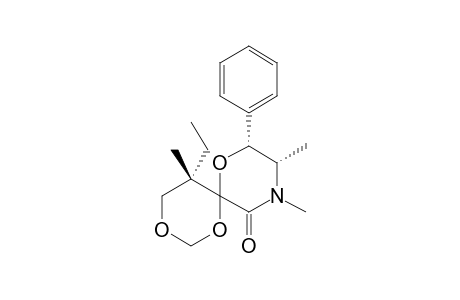 (5S,8R,9S)-5-Ethyl-5,9,10-trimethyl-8-phenyl-1,3.7-trioxa-10-azaspiro[5.5.]undecane-11-one