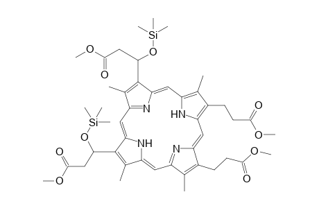 21H,23H-Porphine-2,7,12,18-tetrapropanoic acid, 3,8,13,17-tetramethyl-.beta.7,.beta.12-bis[(trimethylsilyl)oxy]-, tetramethyl ester