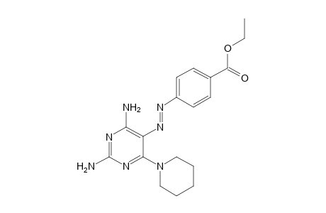 p-[(2,4-diamino-6-piperidinopyrimidin-5-yl)azo]benzoic acid, ethyl ester