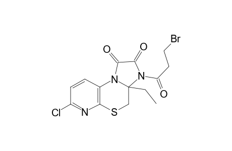 3-(3-Bromopropanoyl)-7-chloro-3a-ethyl-3a,4-dihydro-1H-imidazo[1,2-d]pyrido[2,3-b][1,4]thiazine-1,2(3H)-dione