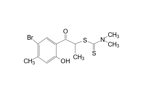 5'-bromo-2'-hydroxy-2-mercapto-4'-methylpropiophenone, 2-(dimethyldithiocarbamate)