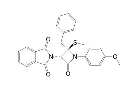 Trans-1-(4-methoxyphenyl)-3-phthalimido-4-phenylmethyl-4-methylthio-azetidin-2-one