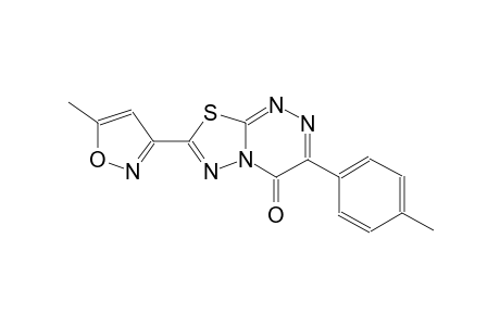 4H-[1,3,4]thiadiazolo[2,3-c][1,2,4]triazin-4-one, 7-(5-methyl-3-isoxazolyl)-3-(4-methylphenyl)-