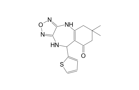 4H-[1,2,5]oxadiazolo[3,4-b][1,4]benzodiazepin-8(5H)-one, 6,7,9,10-tetrahydro-6,6-dimethyl-9-(2-thienyl)-