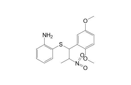 o-{[2,5-dimethoxy-alpha-(1-nitroethyl)benzyl]thio}aniline