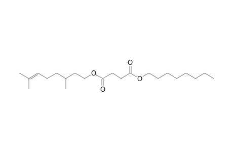 Succinic acid, 3,7-dimethyloct-6-en-1-yl octyl ester