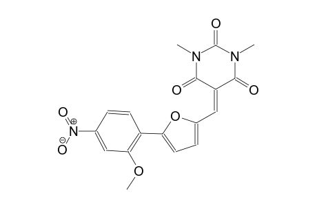 5-{[5-(2-methoxy-4-nitrophenyl)-2-furyl]methylene}-1,3-dimethyl-2,4,6(1H,3H,5H)-pyrimidinetrione