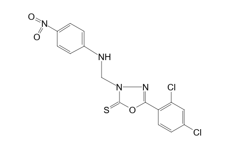 2-(2,4-dichlorophenyl)-4-[(p-nitroanilino)methyl]-delta2-1,3,4-oxadiazoline-5-thione