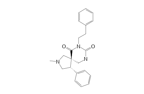 (+/-)-(4R,5S)-2-METHYL-7-PHENETHYL-4-PHENYL-2,7,9-TRIAZASPIRO-[4.5]-DECANE-6,8-DIONE