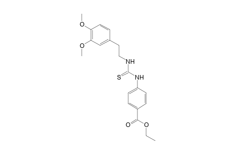 p-[3-(3,4-dimethoxyphenethyl)-2-thioureido]benzoic acid, ethyl ester