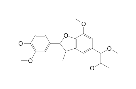 7-Methoxy-3-methyl-2-(4-hydroxy-3-methoxyphenyl)-5-(2-hydroxy-1-methoxypropyl)benzofuran