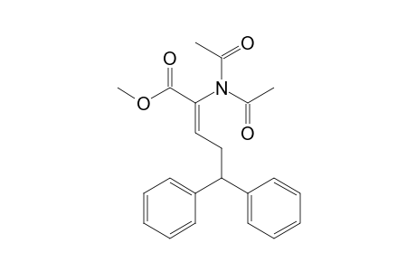 Methyl 2-N,N-diacetylamino-5,5-diphenyl-2-pentenecarboxylate