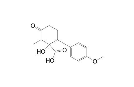 1-Hydroxy-6-(4'-methoxyphenyl)-2-methyl-3-oxocyclohexanecarboxylic Acid