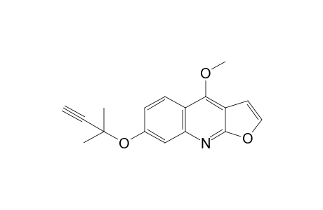 7-[(1,1-Dimethyl-2-propynyl)oxy]-4-methoxyfuro[2,3-b]quinoline