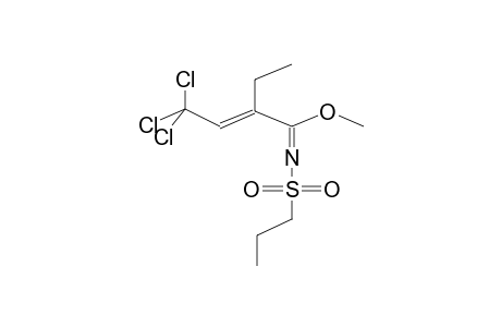 (E)-4,4,4-TRICHLORO-2-ETHYL-2-BUTENOIC ACID, METHYL ESTER, N-PROPYLSULPHONYLIMIDE