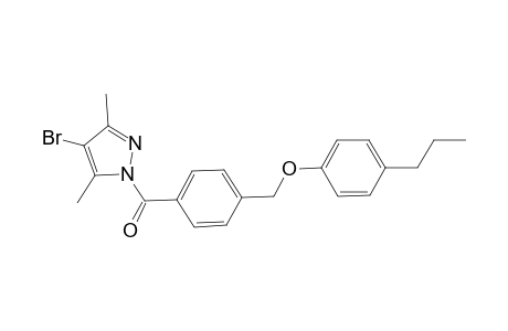 4-bromo-3,5-dimethyl-1-{4-[(4-propylphenoxy)methyl]benzoyl}-1H-pyrazole