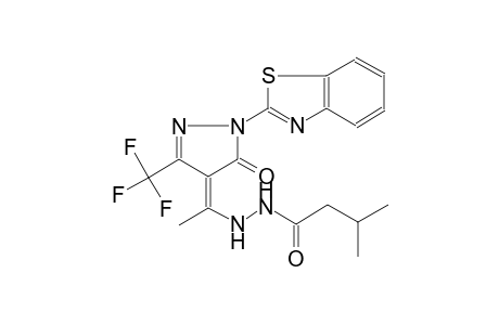 N'-[(1Z)-1-[1-(1,3-benzothiazol-2-yl)-5-keto-3-(trifluoromethyl)-2-pyrazolin-4-ylidene]ethyl]-3-methyl-butyrohydrazide