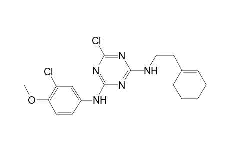 1,3,5-triazine-2,4-diamine, 6-chloro-N~2~-(3-chloro-4-methoxyphenyl)-N~4~-[2-(1-cyclohexen-1-yl)ethyl]-