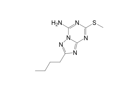 2-butyl-5-(methylthio)-[1,2,4]triazolo[1,5-a][1,3,5]triazin-7-amine