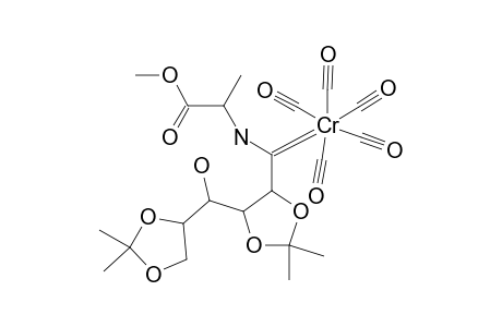 (E)-PENTACARBONYL-([N-2'-(R)-1'-METHOXYCARBONYLPROP-2'-YL]-1-AMINO-1-DEOXY-2,3:5,6-DI-O-ISOPROPYLIDENE-D-MANNITOL-1-YLIDENE)-CHROMIUM-(0)