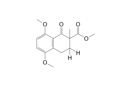 5,8-dimethoxy-2-methyl-1-oxo-1,2,3,4-tetrahydro-2-naphthoic acid, methyl ester