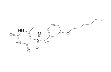 N-(3-hexoxyphenyl)-2,4-diketo-6-methyl-1H-pyrimidine-5-sulfonamide