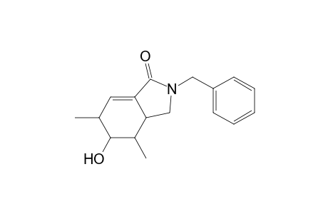 2,3,3a,4,5,6-hexahydro-2-benzyl-4,6-dimethyl-5-hydroxy-1H-isoindol-1-one