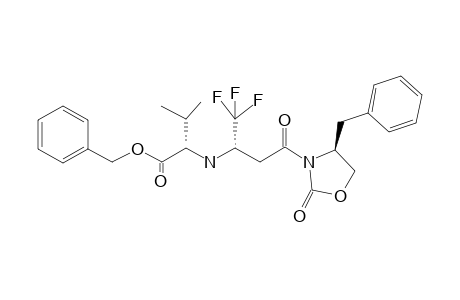 3-[5'-(Benzyloxycarbonyl)-5'-isopropyl-3'-(trifluoromethyl)-1'-oxo-4'-azapentyl]-4-benzyl-1,3-(perhydro)oxazol-2-one