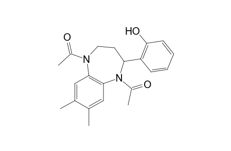 o-(1,5-Diacetyl-7,8-dimethyl-2,3,4,5-tetrahydro-1H-1,5-benzodiazepin-2-yl)phenol