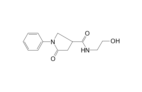 N-(2-Hydroxyethyl)-5-oxo-1-phenyl-3-pyrrolidinecarboxamide