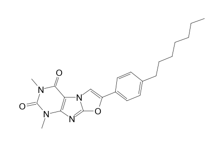 7-(4-heptylphenyl)-1,3-dimethyl-1H,2H,3H,4H-purino[8,7-b][1,3]oxazole-2,4-dione