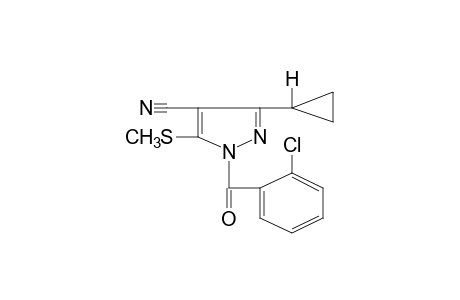 1-(o-chlorobenzoyl)-3-cyclopropyl-5-(methylthio)pyrazole-4-carbonitrile