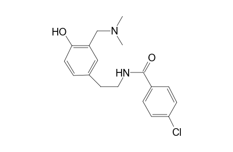 4-Chloro-N-(2-(3-[(dimethylamino)methyl]-4-hydroxyphenyl)ethyl)benzamide