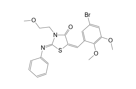 (2Z,5E)-5-(5-bromo-2,3-dimethoxybenzylidene)-3-(2-methoxyethyl)-2-(phenylimino)-1,3-thiazolidin-4-one