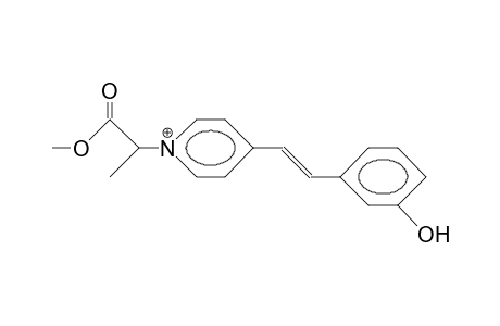 (E)-N-(1-Methoxycarbonyl-ethyl)-4-M-hydroxystyrylpyridinium cation