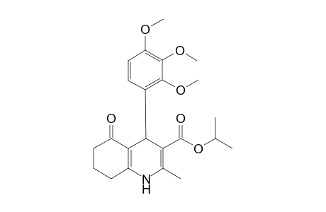 2-Methyl-5-oxo-4-(2,3,4-trimethoxyphenyl)-4,6,7,8-tetrahydro-1H-quinoline-3-carboxylic acid propan-2-yl ester