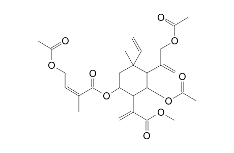 [5-Ethenyl-3-hydroxy-4-(3-hydroxyprop-1-en-2-yl)-2-(3-methoxy-3-oxoprop-1-en-2-yl)-5-methylcyclohexyl] (Z)-4-acetyloxy-2-methylbut-2-enoate, 2ac derivative