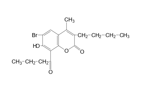 6-bromo-3-butyl-8-butyryl-7-hydroxy-4-methylcoumarin