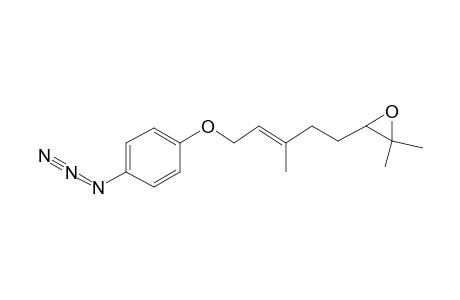 Oxirane, 3-[5-(4-azidophenoxy)-3-methyl-3-pentenyl]-2,2-dimethyl-, (E)-.+/-.-